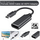 USB Type C to Female HDMI Cable 4K HDTV Adapter For Mac Samsung S Series USB